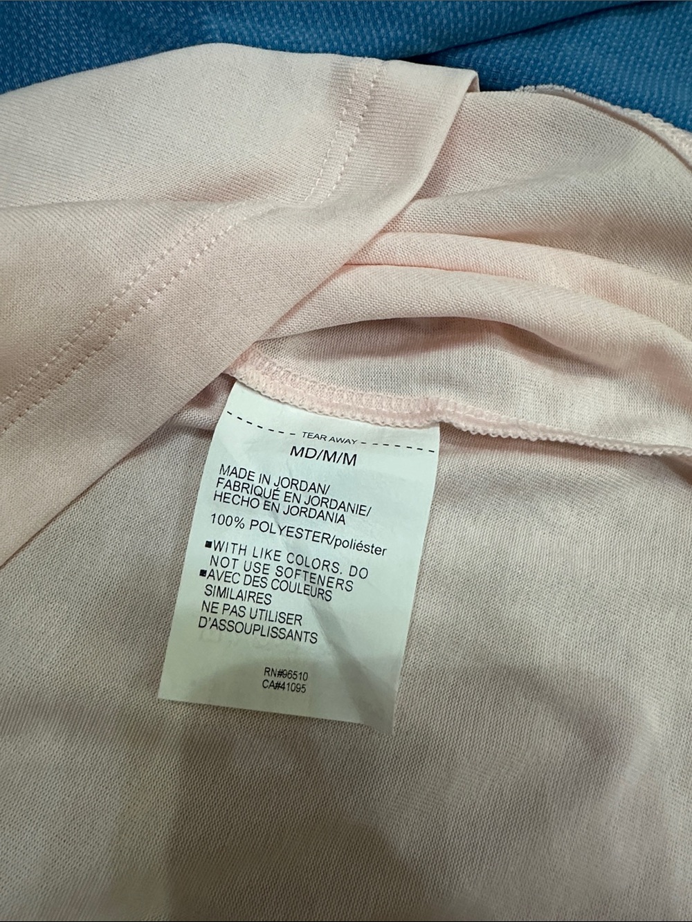 Under Armour Women's V-Neck Performance Tees - Light Pink & Teal Blue - Picture 4 of 6